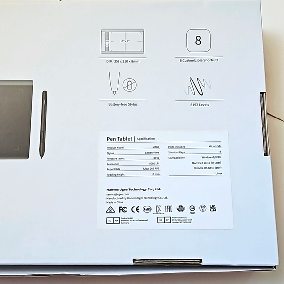NWT UGEE M708 Pen Tablet - Picture 8 of 11